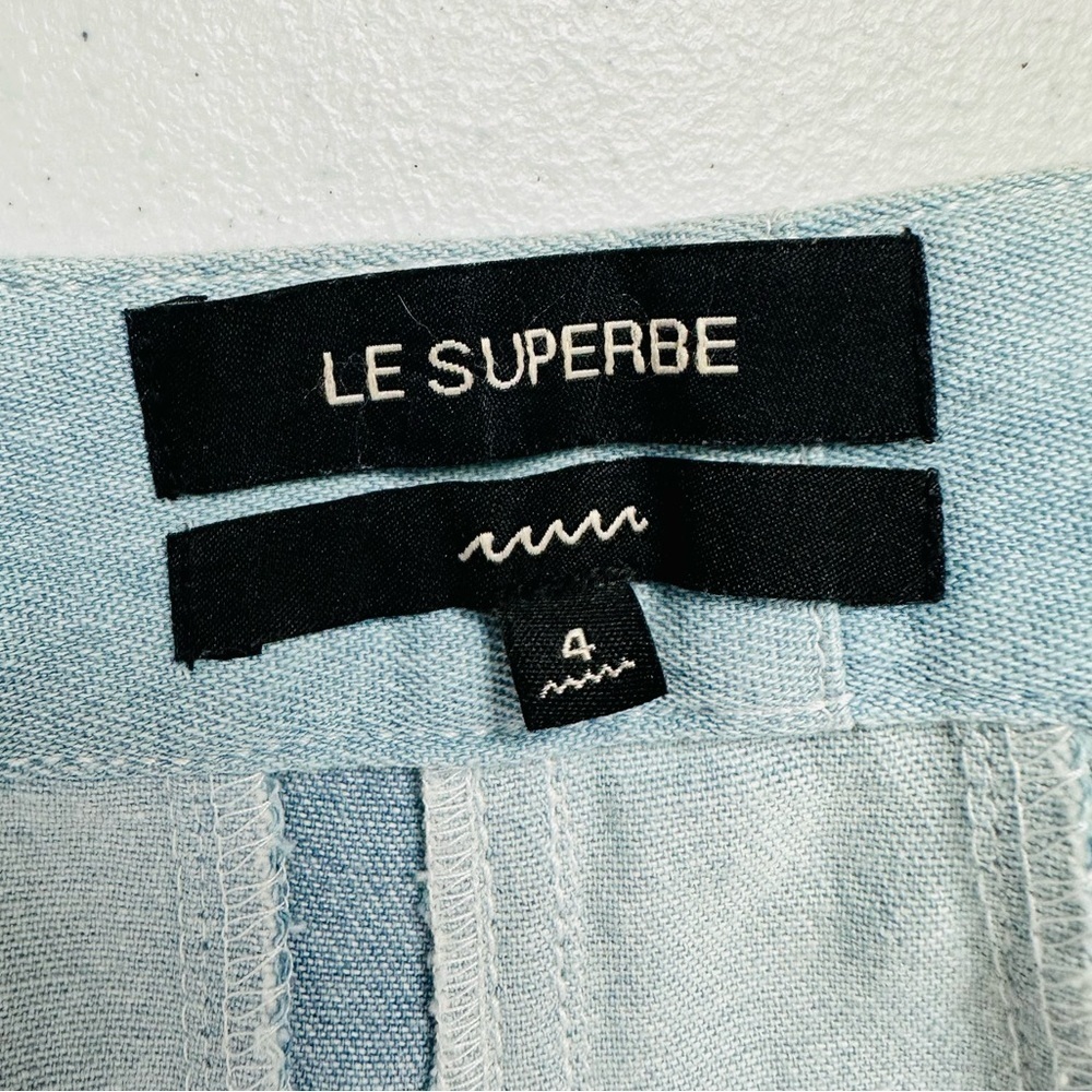 Le Superbe Fred's Denim Patchwork Flare Pants - image 7